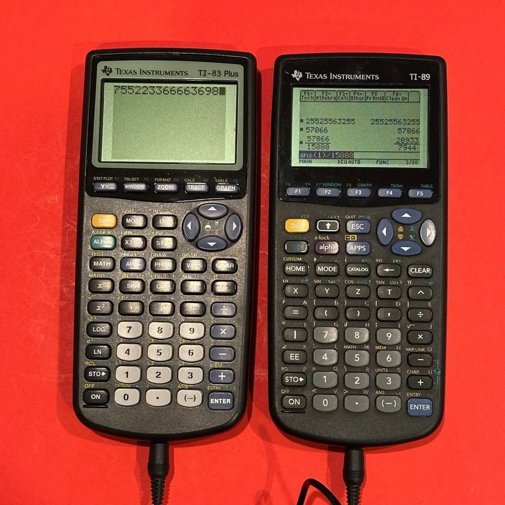 Texas Instruments TI-89 Graphing Calculator & Cover w/Added TI-83 Plus Bundle